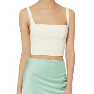 Dion Lee BONDED CREPE BUSTIER TOP